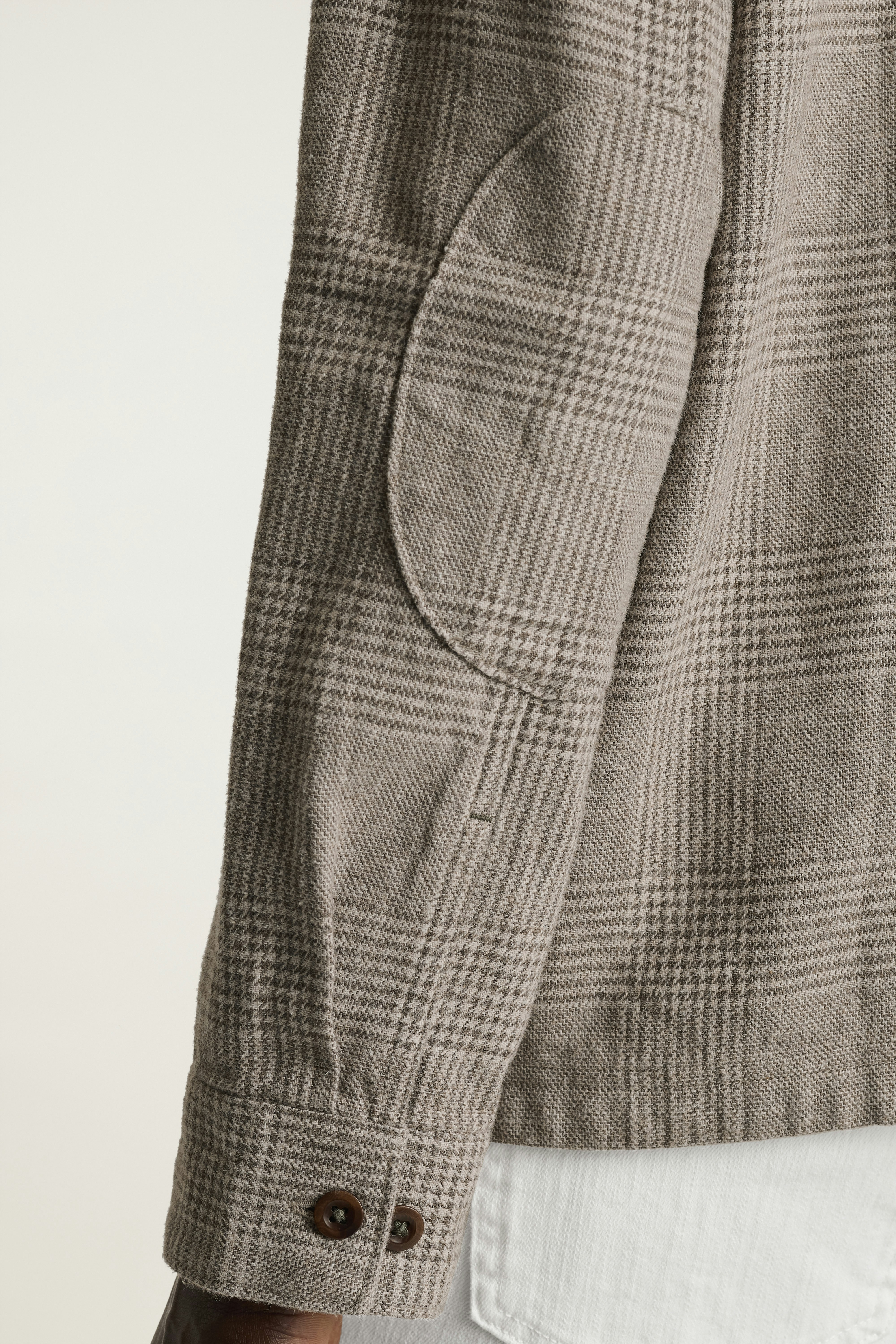 Nantucket Linen Overshirt brown glen check