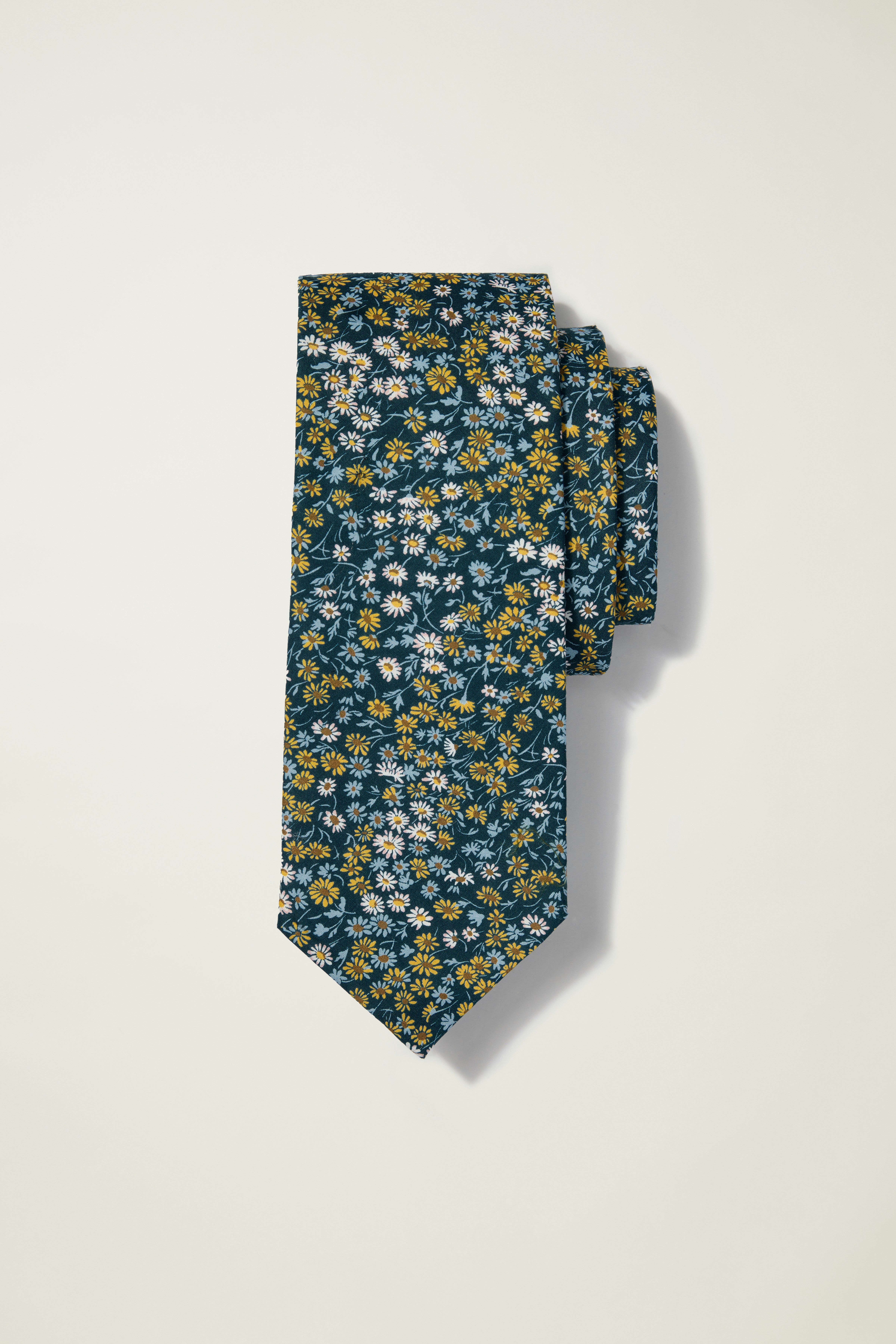 Cotton Necktie Made With Liberty Fabric blue marguerite floral