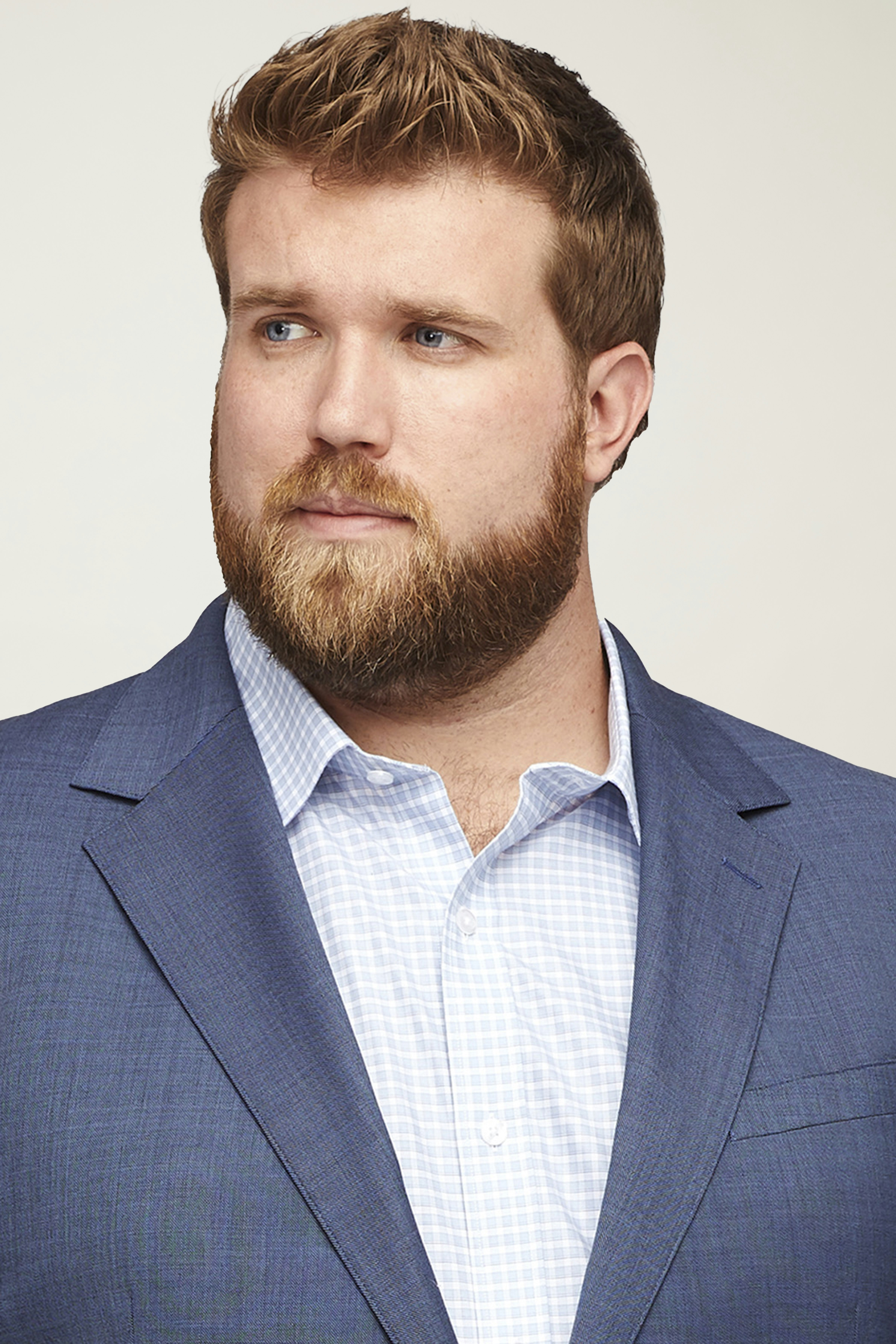 Jetsetter Stretch Italian Wool Blazer Extended Sizes washed blue