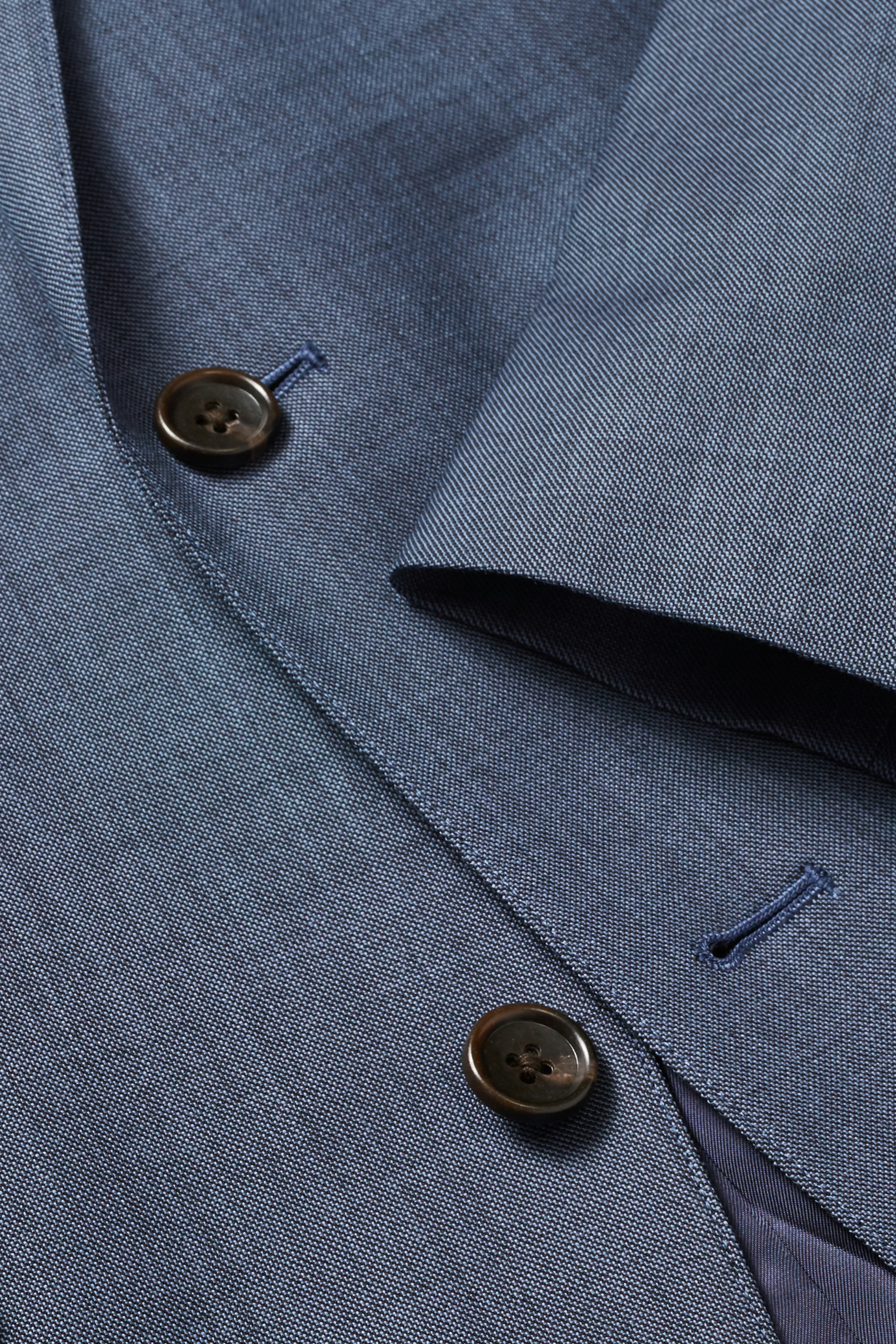 Jetsetter Stretch Italian Wool Blazer Extended Sizes washed blue