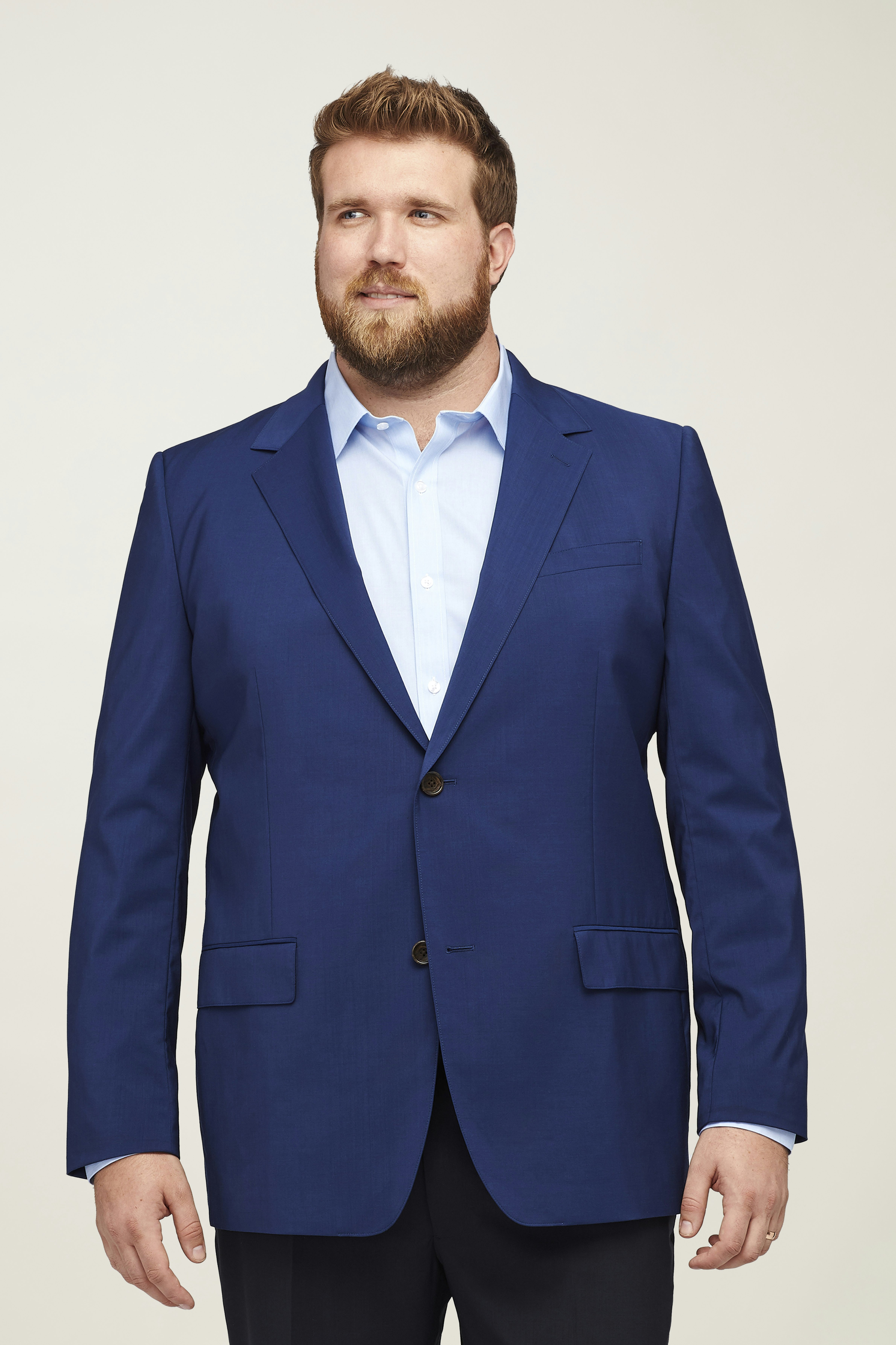 Jetsetter Stretch Italian Wool Blazer Extended Sizes bright navy