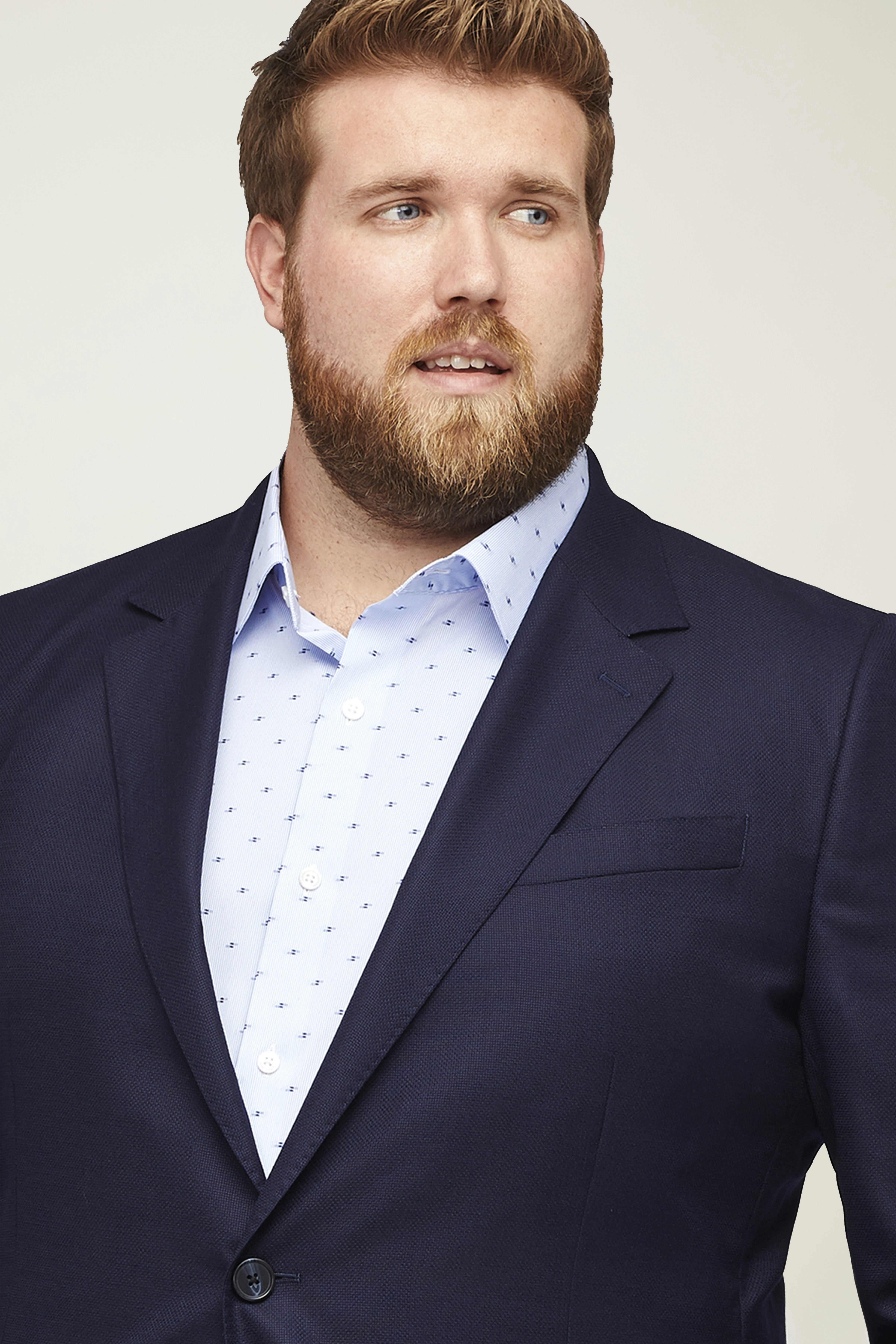 Unconstructed Italian Wool Blazer Extended Sizes navy