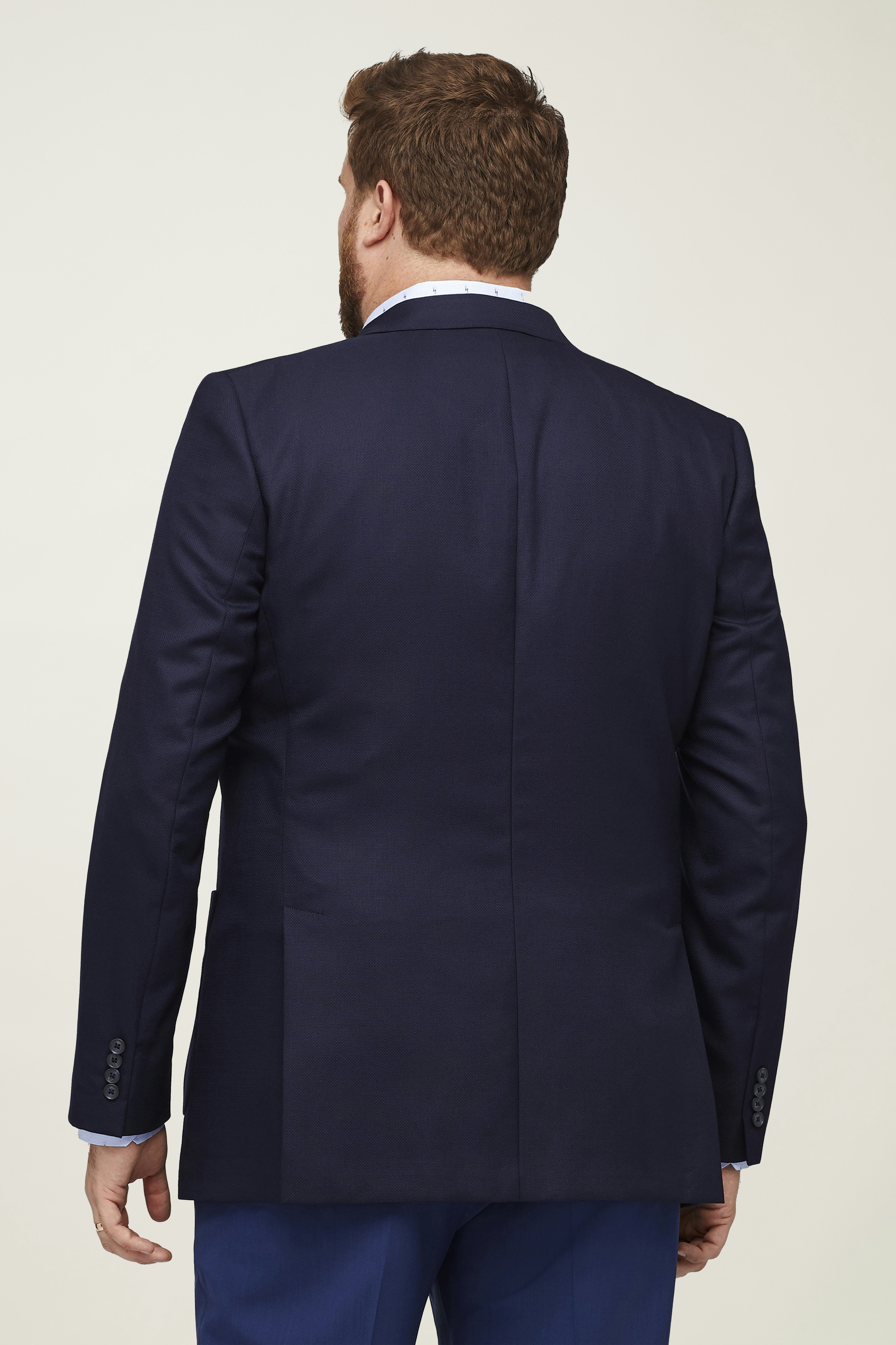Unconstructed Italian Wool Blazer Extended Sizes navy