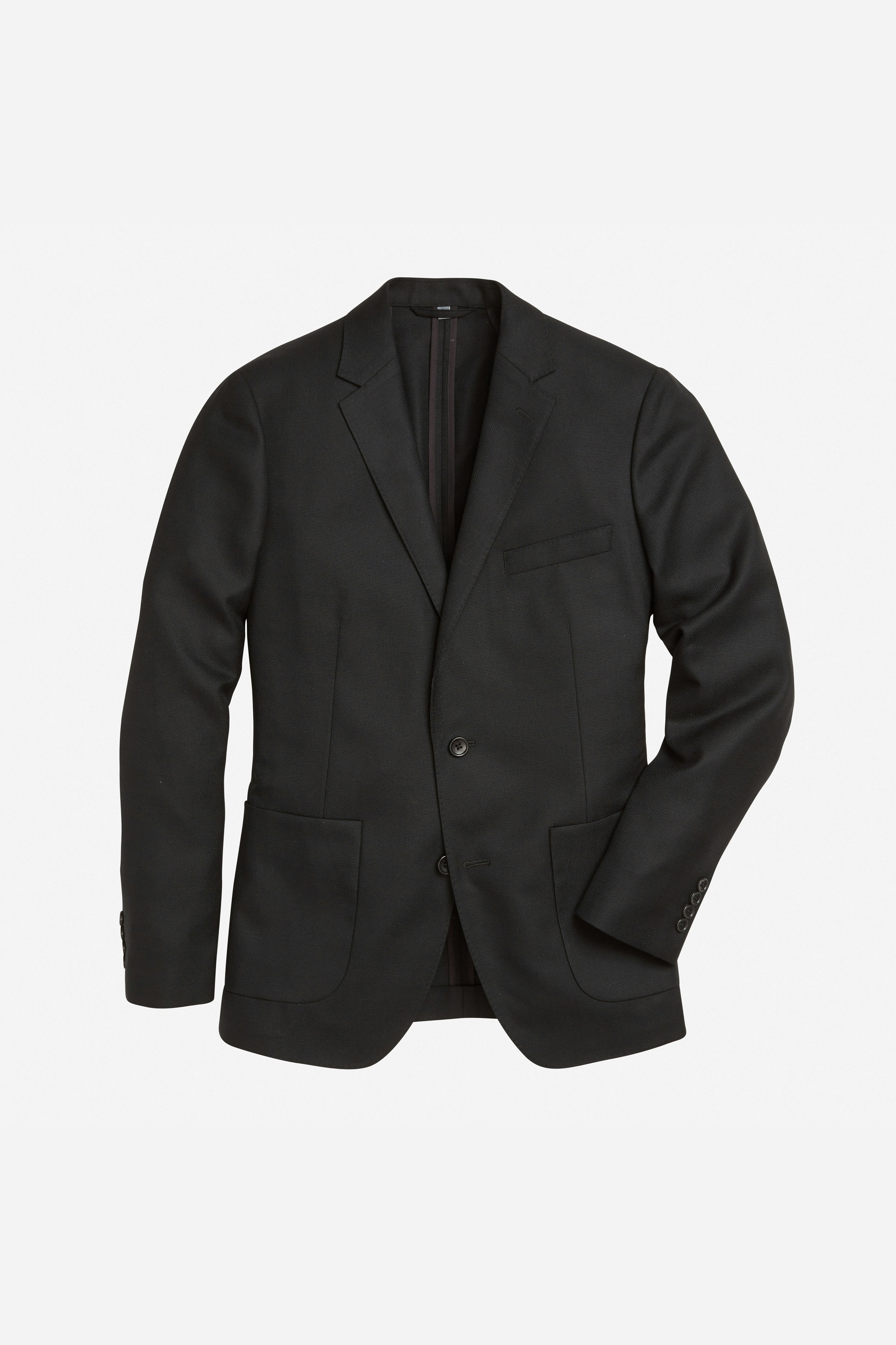 Unconstructed Italian Wool Blazer Extended Sizes black