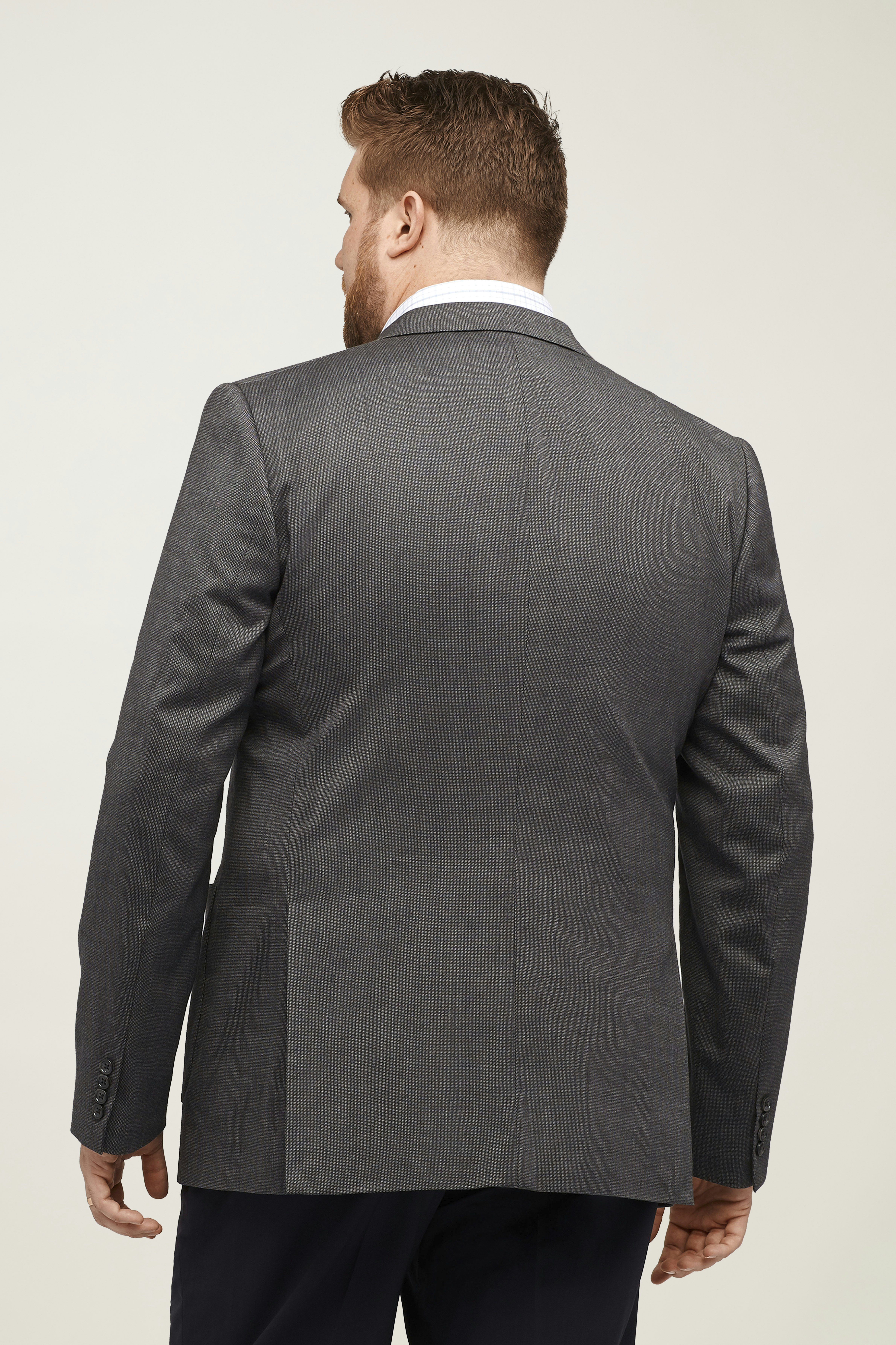 Jetsetter Stretch Italian Wool Blazer Extended Sizes grey