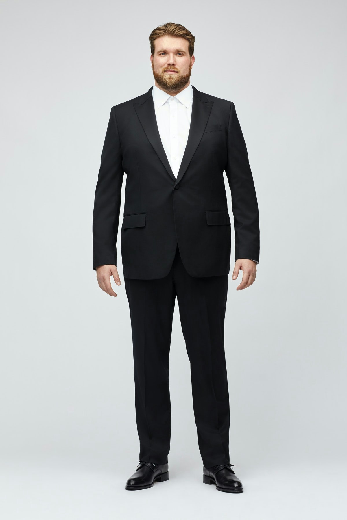 Italian Performance Tuxedo Jacket Extended Sizes true black