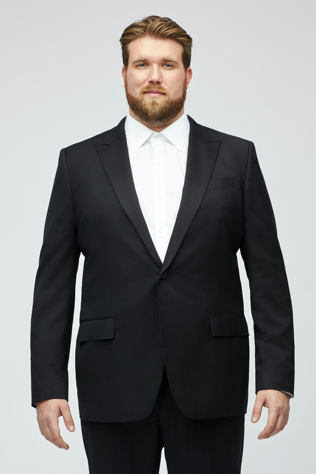 Italian Performance Tuxedo Jacket Extended Sizes true black